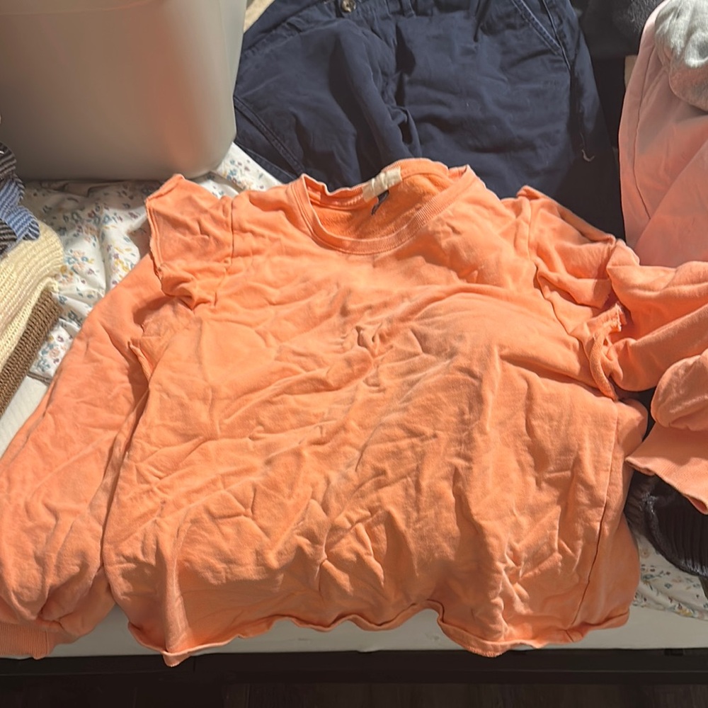Vibrant Orange Long Sleeve Top